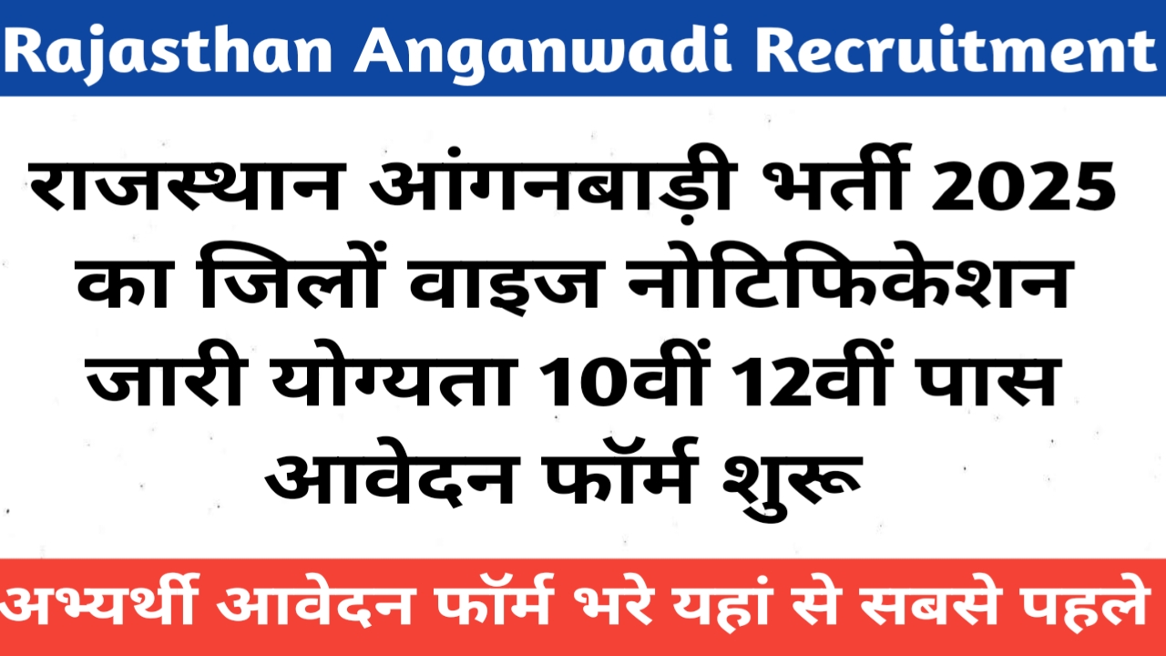 Rajasthan Anganwadi Recruitment