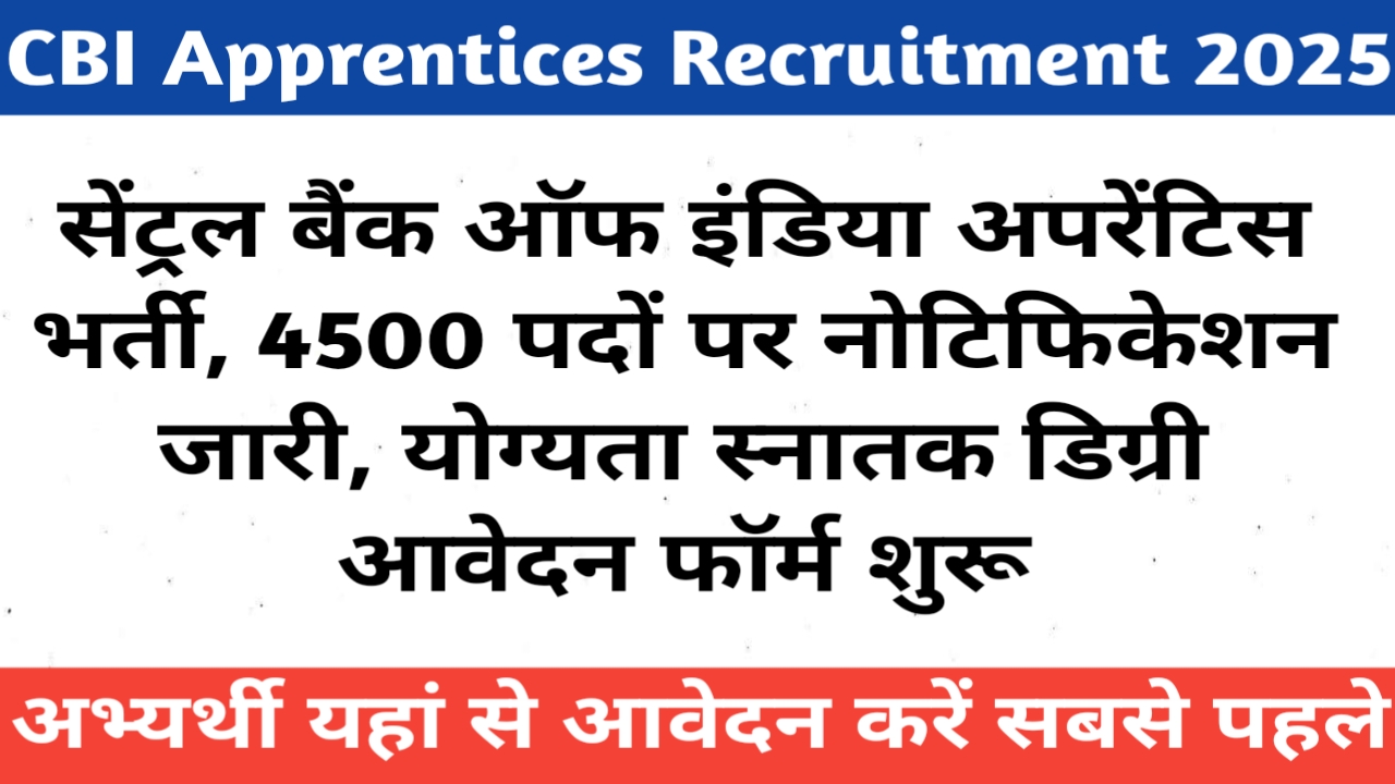 CBI Apprentices Recruitment 2025
