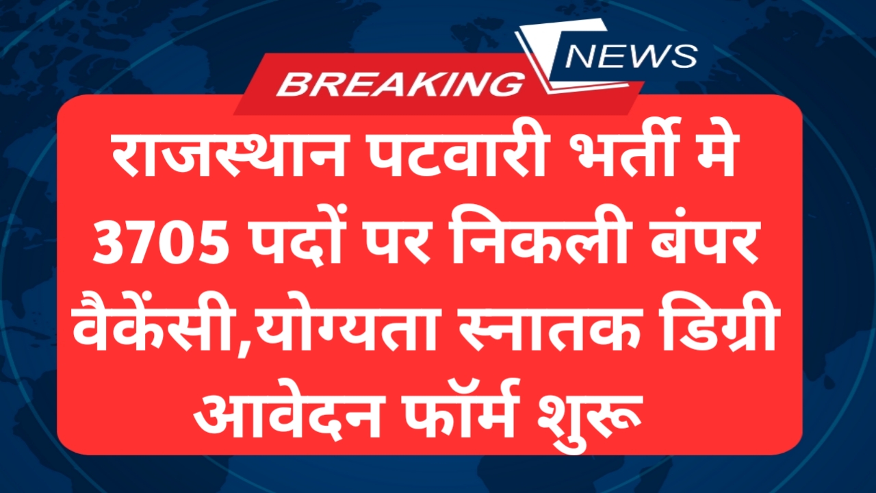 Rajasthan Patwari Recruitment 2k25